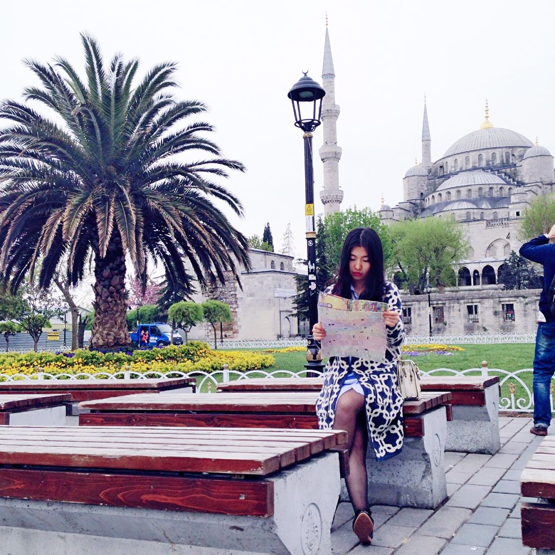 这是土耳其此行最喜欢的地方之一。广场的中轴线完美连接了索菲亚大教堂和蓝
