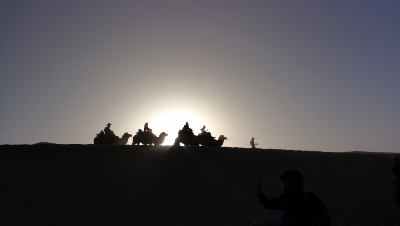 这里的骆驼蛮好坐，沙子山好难爬