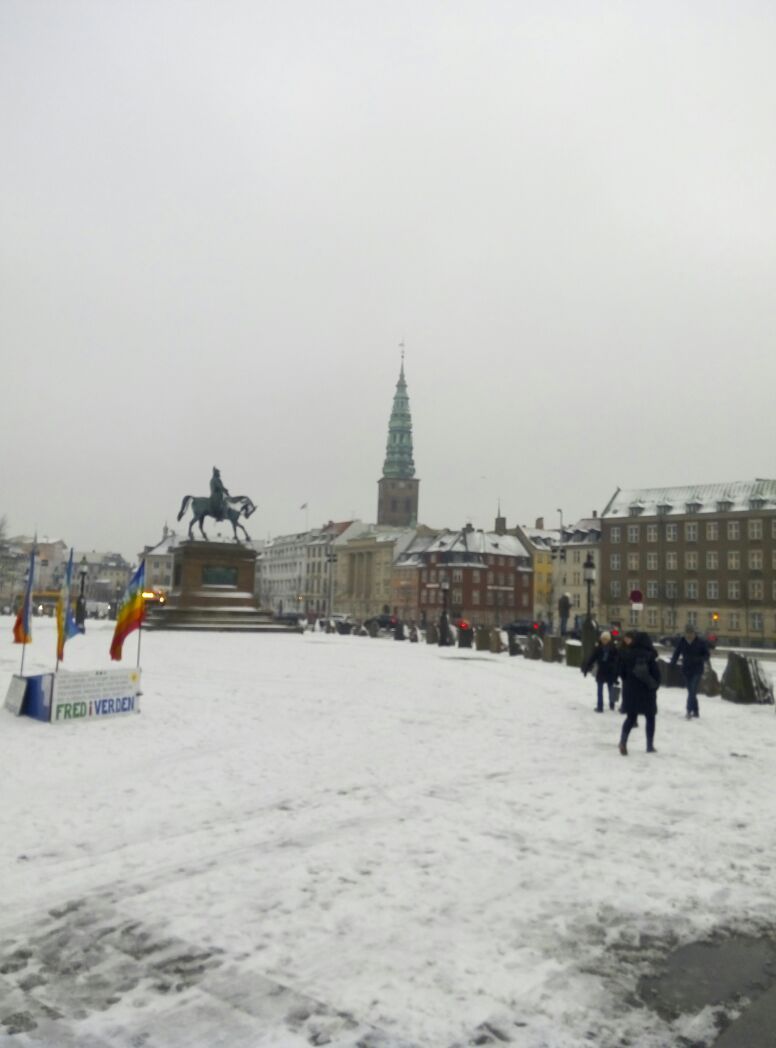 哥本哈根的雪让她更漂亮了。。。