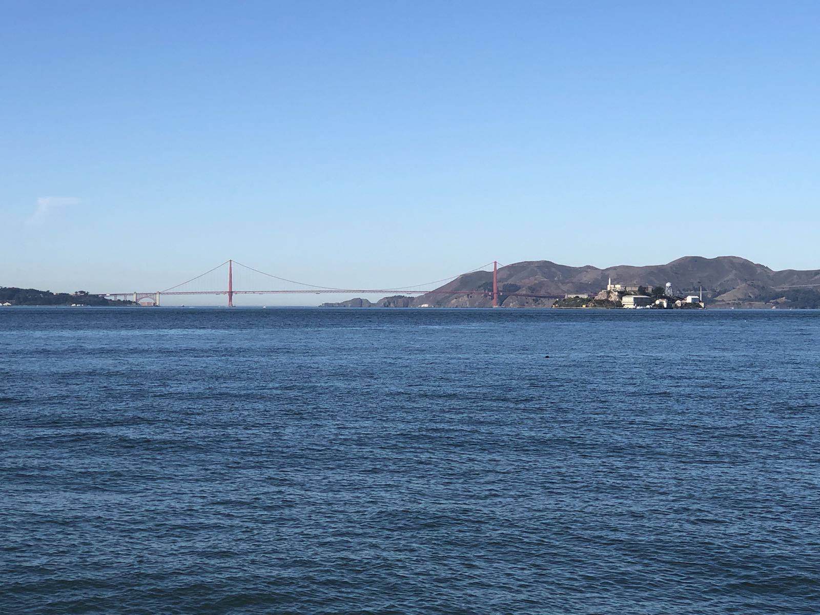 介在湾区大桥中间的一座岛屿，在这个岛屿的北侧能将旧金山城区的样貌一览无