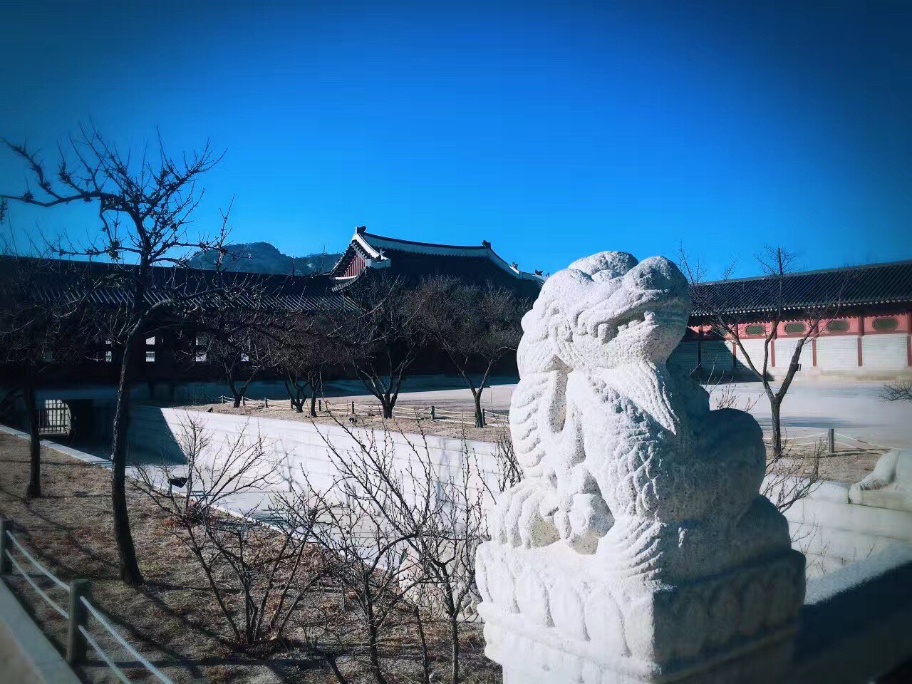 坐落于繁华首尔市中心的景福宫，据说素有韩国故宫之称，我们去的时候实在太
