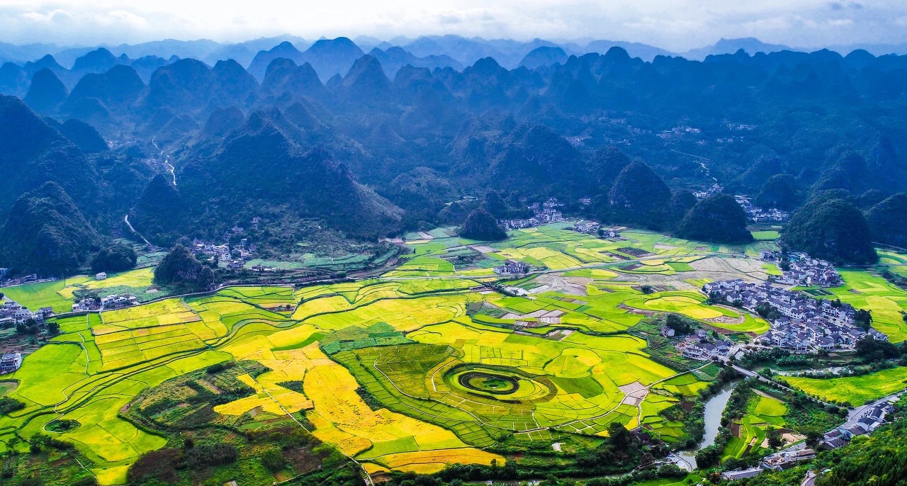 万峰林中国最美“油菜花海”，万亩盛放，不输婺源！被央视点名，却鲜有人知