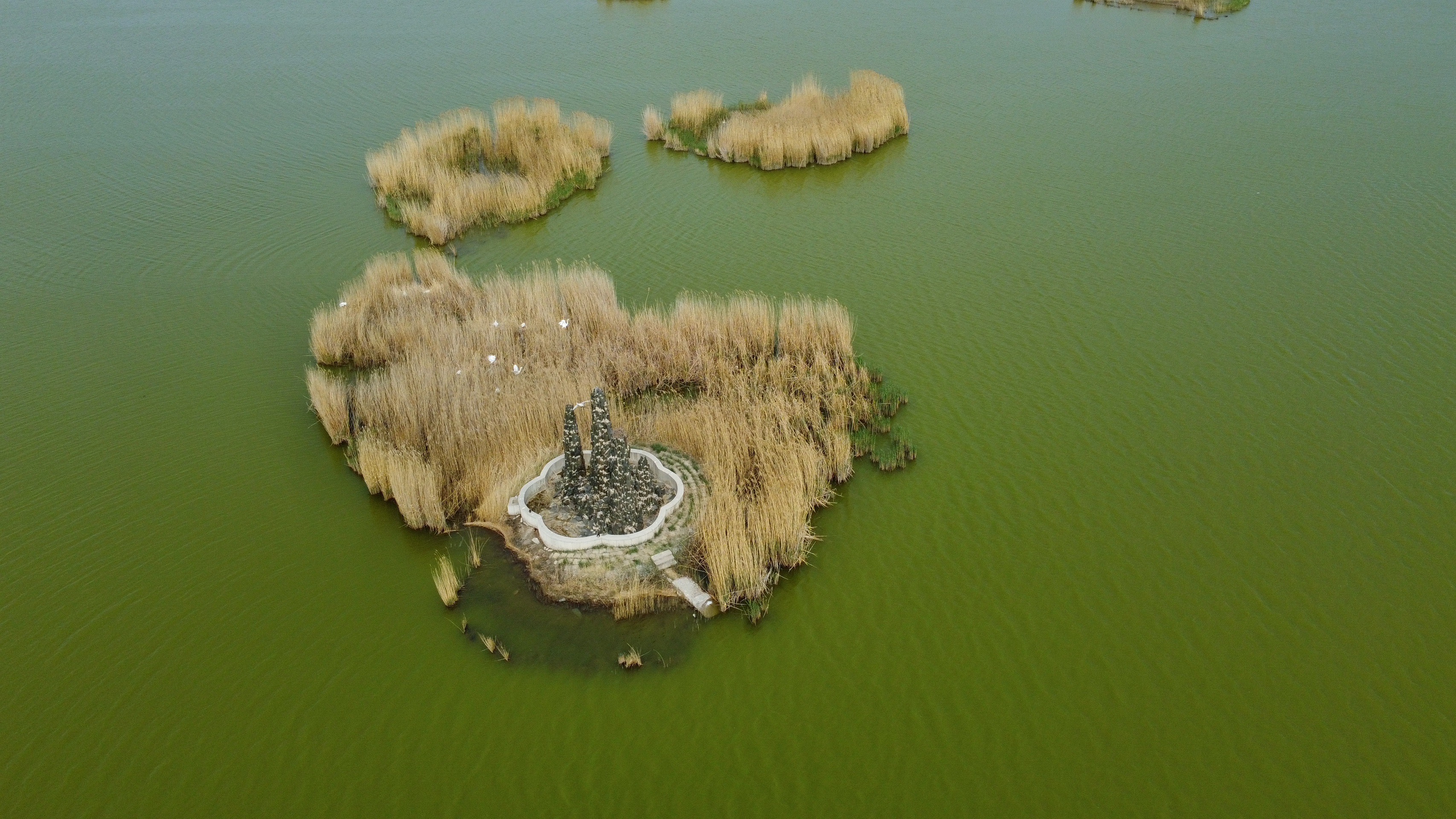 2023鸟瞰黄河—托克托县南湖公园景色分享