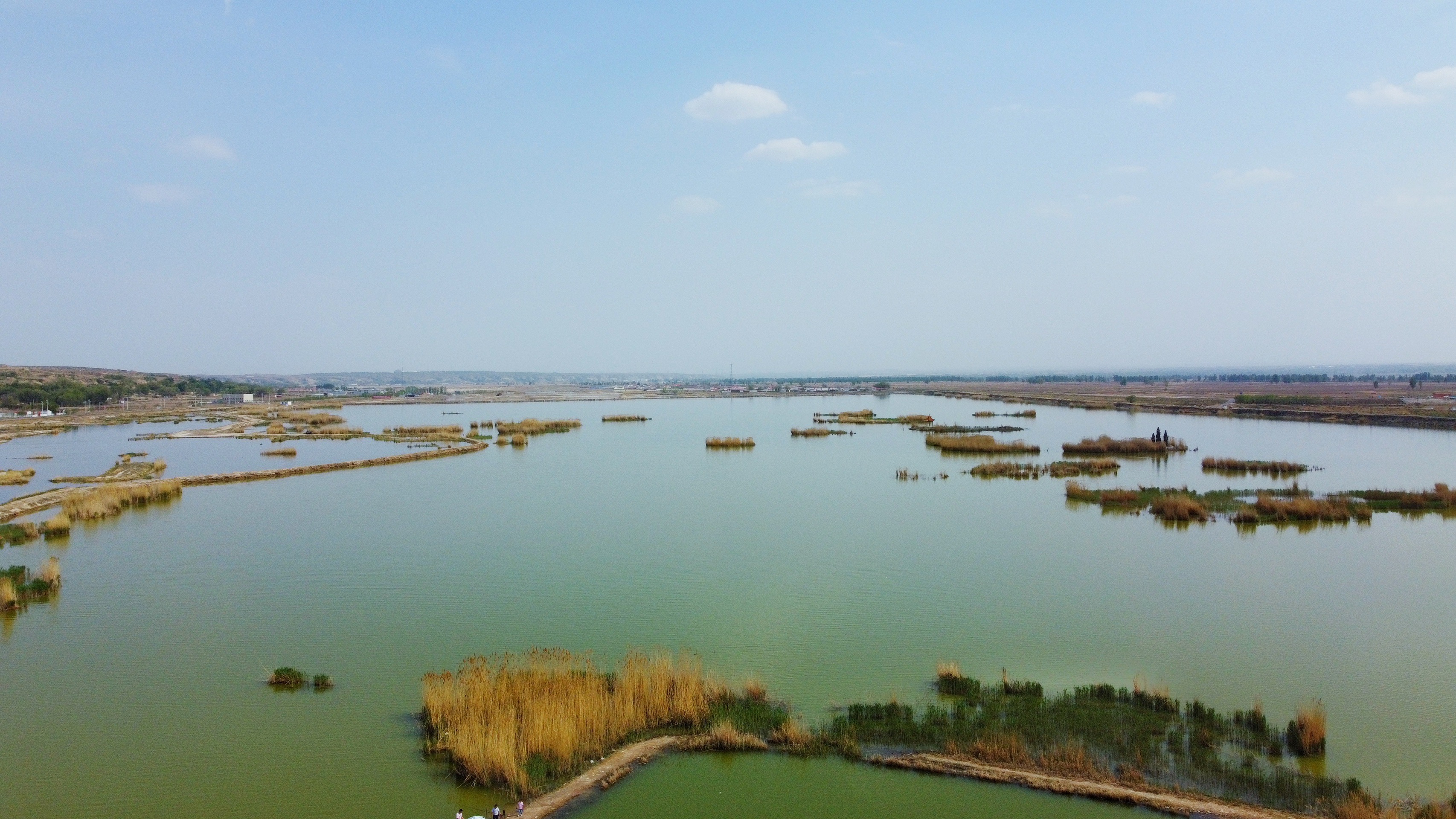 2023鸟瞰黄河—托克托县南湖公园景色分享