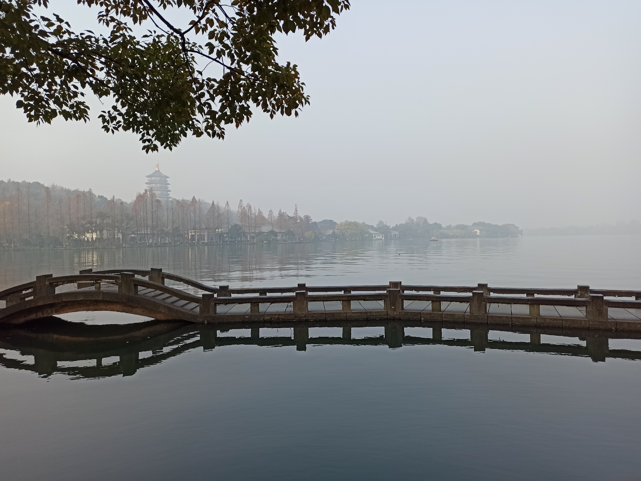 隆冬杭州西湖一隅！2021年杭州西湖图片大全
